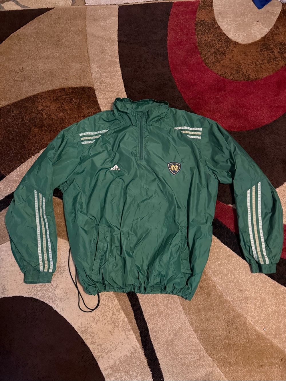 Notre Dame fighting Irish team/coaches jacket quarter zip size XL